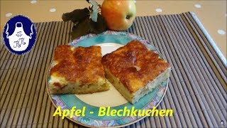 Apfelkuchen mit leckere Puddingdecke vom Blech  echt lecker  Lieblingsrezept [upl. by Novat519]