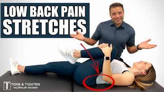 TEN Best Stretches For Lower Back Pain And Stiffness [upl. by Nasia898]