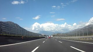 Italy A1 Caserta  Cassino Autostrada del Sole [upl. by Esinaej]