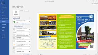 CÓMO IMPRIMIR UN TRÍPTICO EN WORD [upl. by Bremser99]
