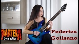 Domination  Pantera  Solo Guitar Cover Federica Golisano 14 Year OLD [upl. by Corine862]