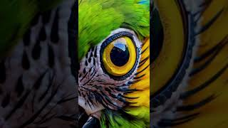 Green Macaw Head Closeup macaw macawbird birds birdlover aiinsights ai ytshorts [upl. by Kiersten]