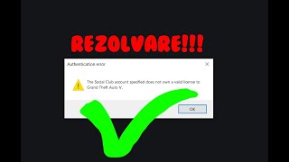 Social Club Account Specified Does Not Own a Valid License to GTARezolvare Problema【１００％】FIVE M✔ [upl. by Zetnod]