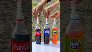 Mentos vs Coke vs Pepsi vs Fanta Epic Explosion 🔥 cokevsmentos experiment [upl. by Lekim486]