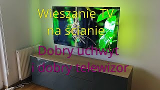 Wieszanie TV na ścianie  dobry uchwyt i dobry telewizor  jeszcze lepszy sposób [upl. by Kcirrag]