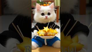 SATE BELIMBING 🍡🍢 shortcatsvideos komedikucing cat kucingbikinngakak labubu sakura catlovers [upl. by Nayar]