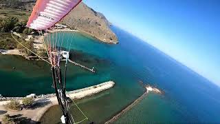 Flying over Georgioupoli beach Crete [upl. by Aihc]