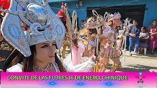 CONVITE FEMENINO DE LAS FLORES 16 DE ENERO CHINIQUE 2024 [upl. by Ellives]