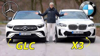 Mercedes GLC vs BMW X3 comparison REVIEW  who’s the king [upl. by Yrtnahc]