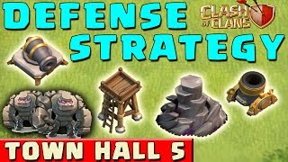 Clash of Clans  BEST DEFENSE STRATEGY  Townhall Level 5 CoC TH5 Defense Strategies [upl. by Llennol625]