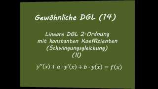 Gewöhnliche DGL 14 Schwingungsgleichungen II [upl. by George]