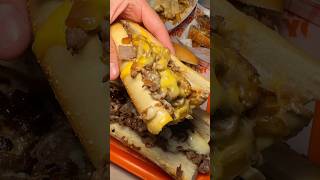 Trying the Best New Cheesesteak in NYC🤯🔥 cheesesteak [upl. by Atinwahs]