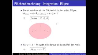 Flächenberechnung Teil 21 Ellipse [upl. by Enailuj]