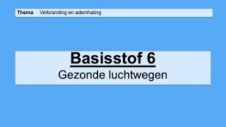 VMBO HAVO 2  Verbranding en ademhaling  Basisstof 6 Gezonde luchtwegen [upl. by Aloisia]