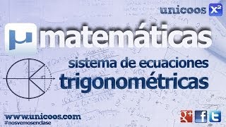 Sistema de ecuaciones trigonometricas 01 BACHILLERATO matematicas [upl. by Pack]