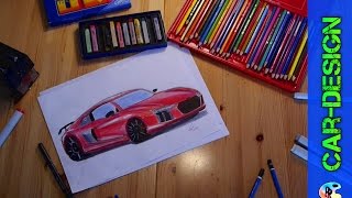 Audi R8 2015 speed draw  speed drawing Audi R8 2015 concept speedpaint PassiRein FullHD 1080p [upl. by Mukerji]