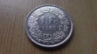 Helvetia coin  1 Swiss franc in HD [upl. by Philana]