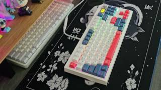 GMK87  Gateron CAP V2 Milky Yellow Switches Sound Test [upl. by Eatton]