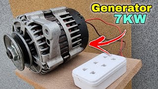 I turn car dynamo into 220v 7000w electric generator  amirexperience [upl. by Leesa30]