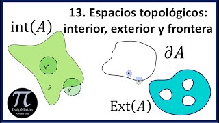 13 Espacios topológicos interior exterior y frontera de un conjunto [upl. by Llechtim]