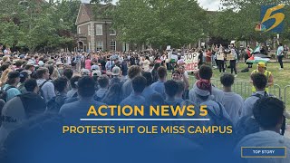 ProPalestine protests on Ole Miss campus [upl. by Ahgiela]