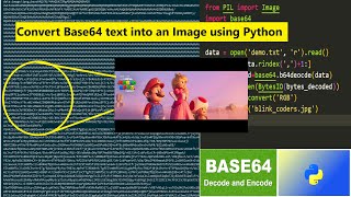 Convert Base64 Text String into an Image using Python [upl. by Shelton532]