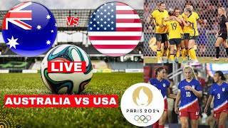 Australia vs USA Women 12 Live Stream Olympic Games Football Match Today Score Highlights USWNT [upl. by Inig]