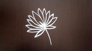 🥀Freehand Rangoli simple flower Design Make Quickly 🥀  Easy Rangoli  rangoli [upl. by Chrystel]