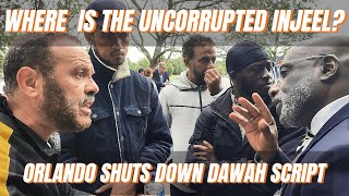 Where is the uncorrupted Injeel Orlando shuts down Dawah script [upl. by Nahama68]