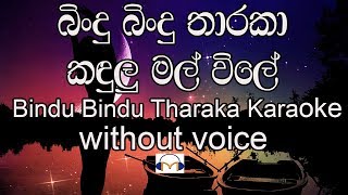 Bindu Bindu Tharaka Karaoke without voice බිංදු බිංදු තාරකා කඳුළු මල් විලේ [upl. by Noelc]