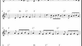 Trumpet sheet music  Ding Dong Merrily On High [upl. by Ruffi]