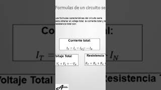 Formulas de un circuito serie Mecatrónica Circuito Serie [upl. by Drallim]