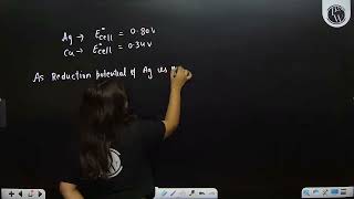 Standard electrode potential of AgAg and Cu2Cu is  080 V and 034 V respectivel [upl. by Onimod]