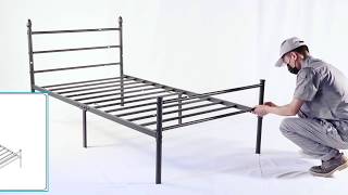 Assembly of VECELO Platform Bed Frame Twin Size [upl. by Fronnia]