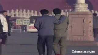 Archive footage 25th anniversary of Tiananmen Square massacre [upl. by Anaahs883]