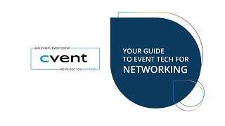 Cvent event tech for networking [upl. by Cynth]