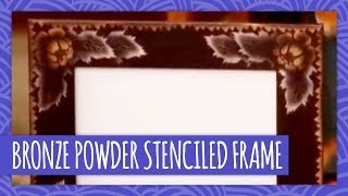 Bronze Powder Stenciled Frame  Throwback Thursday  HGTV Handmade [upl. by Enomsed]