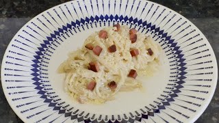 MACARRÃO À CARBONARA COM CREME DE LEITE  Receita fora do padrão de cremosidade [upl. by Ayerim408]