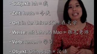 Chinesisch lernen  Lektion 9 Die chinesische Satzstellung verstehen [upl. by Prudi]