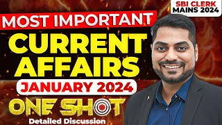 Current Affairs One Shot  January 2024 Current Affairs  SBI Clerk Mains 2024  Kapil Kathpal [upl. by Sashenka]