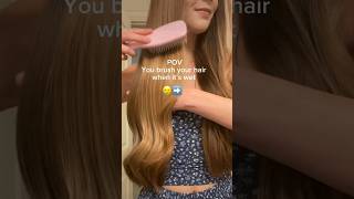 ❌Get all of your tangles out BEFORE wetting your hair 😊 haircare healthyhair haircareroutine [upl. by Nonrev]