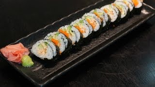 Shrimp tempura sushi roll recipe  طريقة عمل السوشي بالجمبري [upl. by Pettiford]