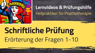 Erörterung der Fragen 110 der schriftlichen Prüfungssimulation  Heilpraktiker für Psychotherapie [upl. by Lily432]