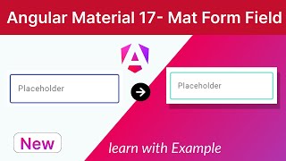 angular material matformfield custom style  Angular Material 17  MDC NEW [upl. by Aivatnuahs]