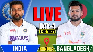 India vs Bangladesh 2nd Test Day 4  IND vs BAN SESSION 2  IND VS BAN Live Score amp Commentary [upl. by Prochora809]