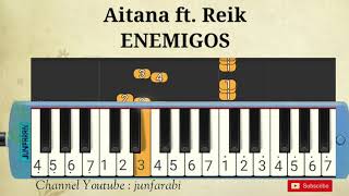 Aitana ft Reik  ENEMIGOS  instrumental melodika [upl. by Annoiek]