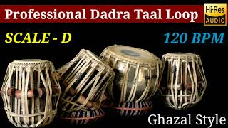 Professional Dadra Taal Loop  Scale D  120 BPM  Ghazal Style  Live [upl. by Merell]