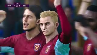 WEST HAM UTD  AFC BOURNEMOUTH  PES 21 GAMEPLAY [upl. by Tanberg719]