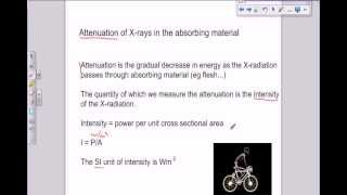 A level Medical Physics  X rays  attenuation part 1 [upl. by Orfurd]