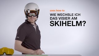 Wie wechsle ich das Visier am Skihelm  uvex howto [upl. by Auqenet]